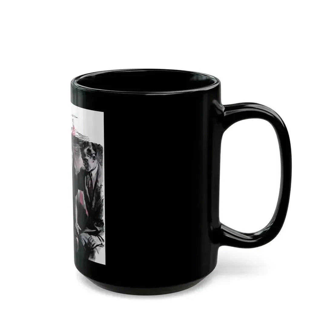 Double Engagement, Woman's Day, January 1947 - Black Coffee Mug - Go Mug Yourself