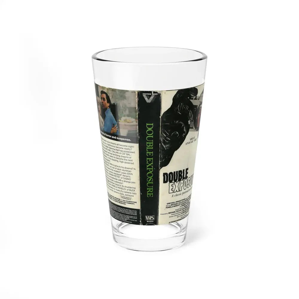 DOUBLE EXPOSURE (VHS COVER) Pint Glass 16oz 16oz - Go Mug Yourself
