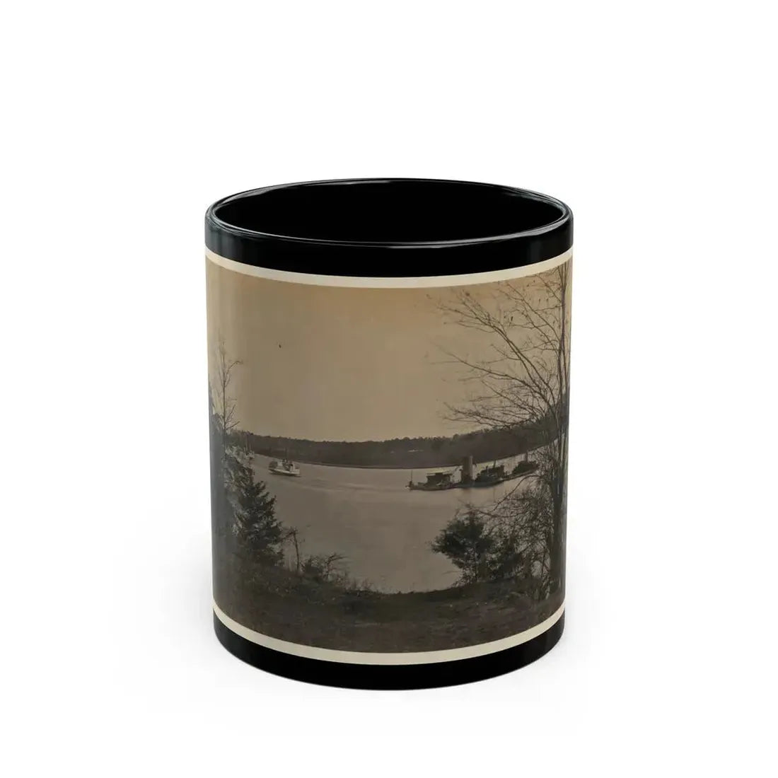 Double Turreted Ironclad Monitor  Onandaga,  James River (U.S. Civil War) Black Coffee Mug 11oz - Go Mug Yourself