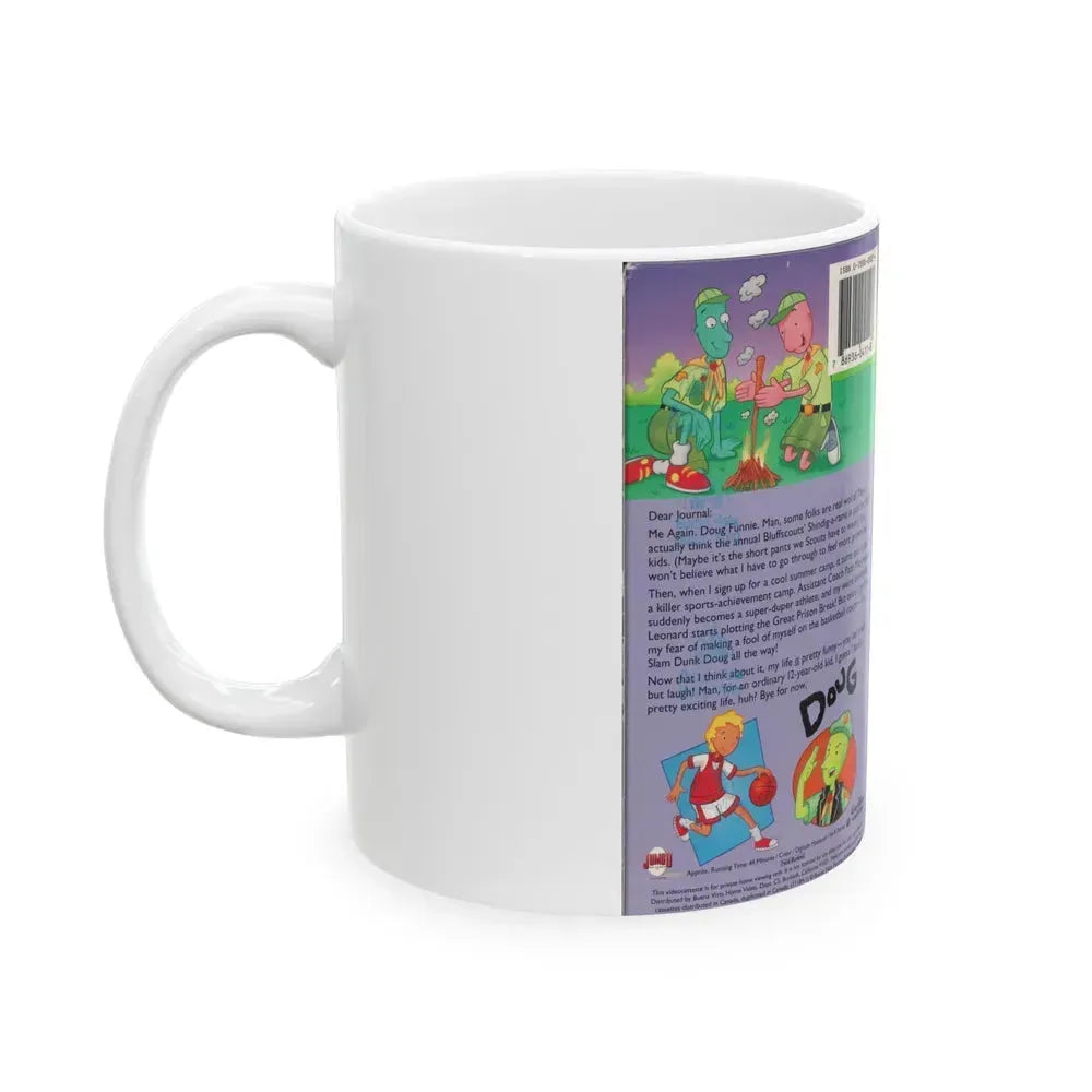DOUG SLAM DUNK DOUG (VHS COVER) - White Coffee Mug - Go Mug Yourself