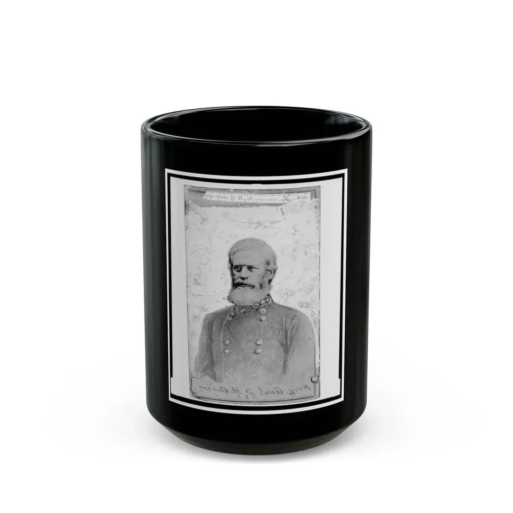 Douglas Hancock Cooper, Brigadier General, C.S.A., Half-Length Portrait, In Uniform, Facing Left (U.S. Civil War) Black Coffee Mug 15oz - Go Mug Yourself