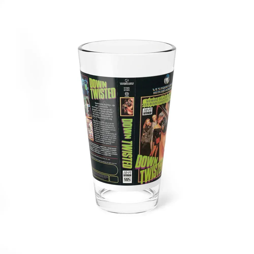 DOWN TWISTED (VHS COVER) Pint Glass 16oz 16oz - Go Mug Yourself
