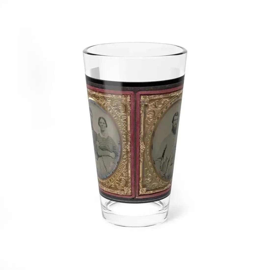 Dr. Alexander Harris Of 15th Virginia Infantry Regiment In Uniform And Dr. Harris With His Wife After The War (U.S. Civil War) Pint Glass 16oz 16oz - Go Mug Yourself