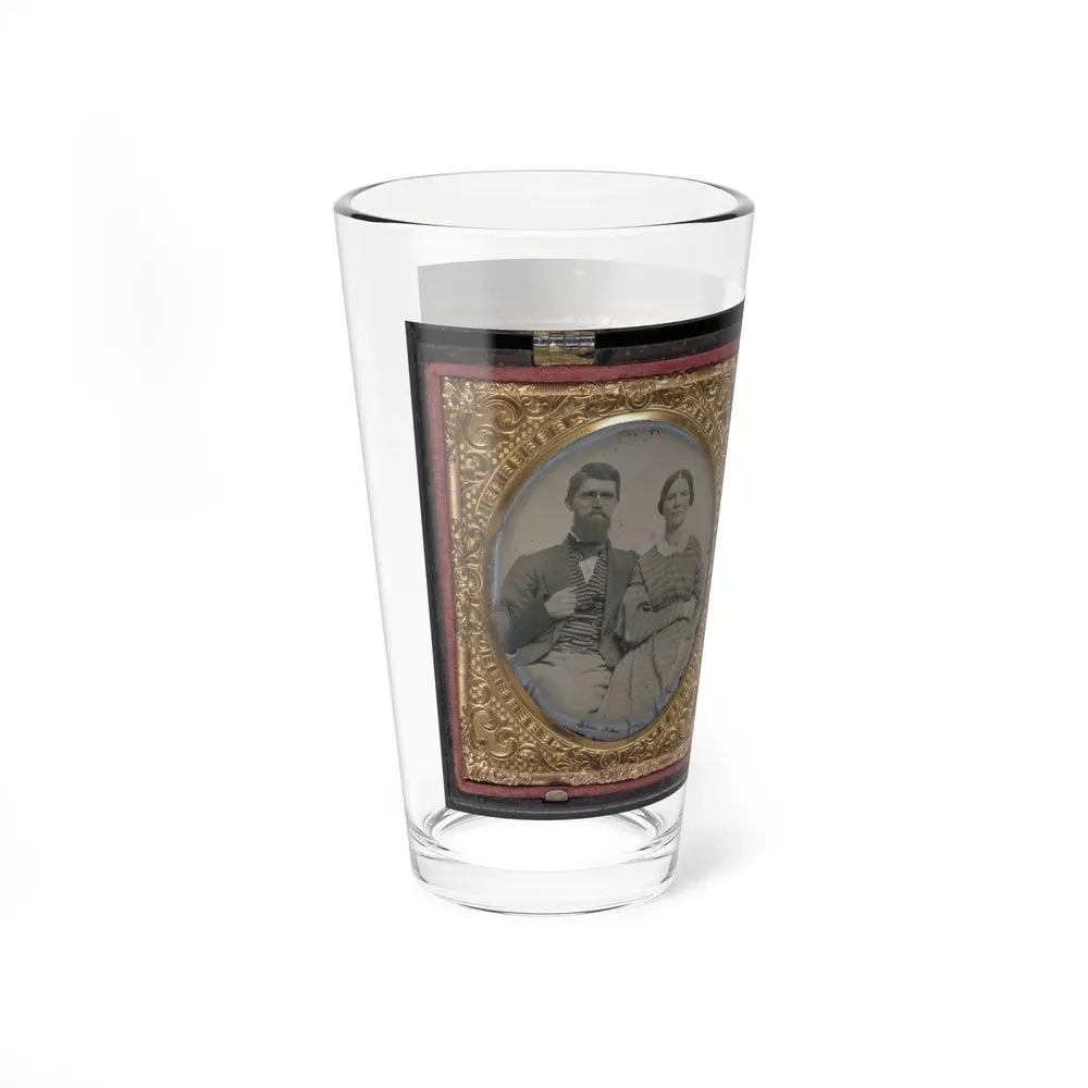 Dr. Alexander Harris Of 15th Virginia Infantry Regiment In Uniform And Dr. Harris With His Wife After The War (U.S. Civil War) Pint Glass 16oz - Go Mug Yourself