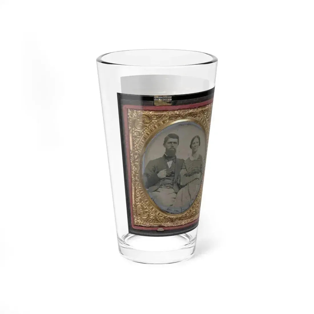 Dr. Alexander Harris Of 15th Virginia Infantry Regiment In Uniform And Dr. Harris With His Wife After The War (U.S. Civil War) Pint Glass 16oz - Go Mug Yourself
