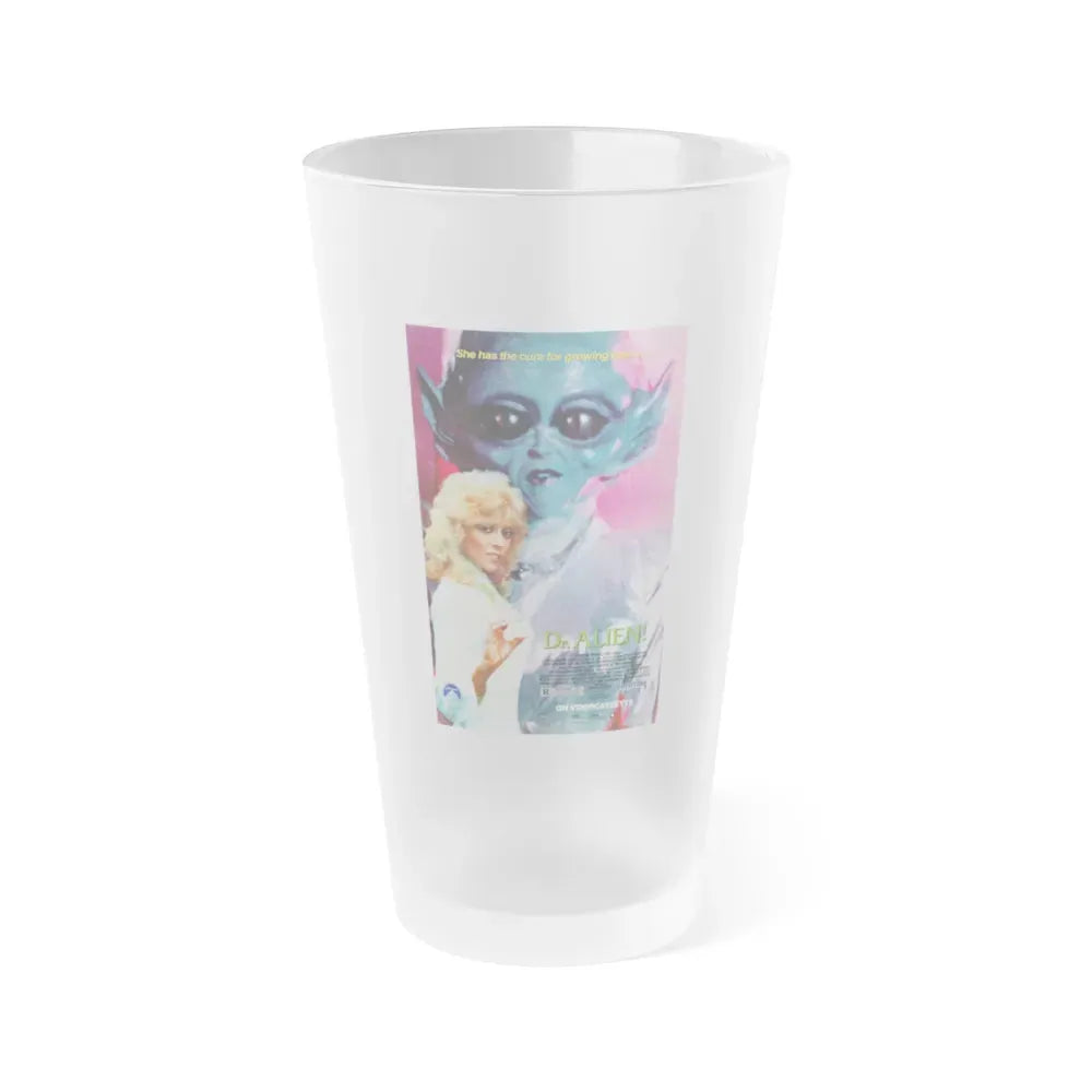DR. ALIEN! 1989 Movie Poster - Frosted Pint Glass 16oz 16oz Frosted - Go Mug Yourself