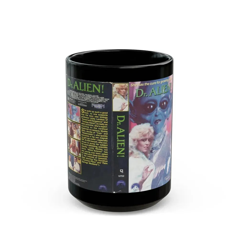 DR ALIEN (VHS COVER) - Black Coffee Mug 15oz - Go Mug Yourself