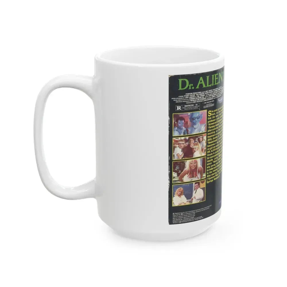 DR ALIEN (VHS COVER) - White Coffee Mug - Go Mug Yourself