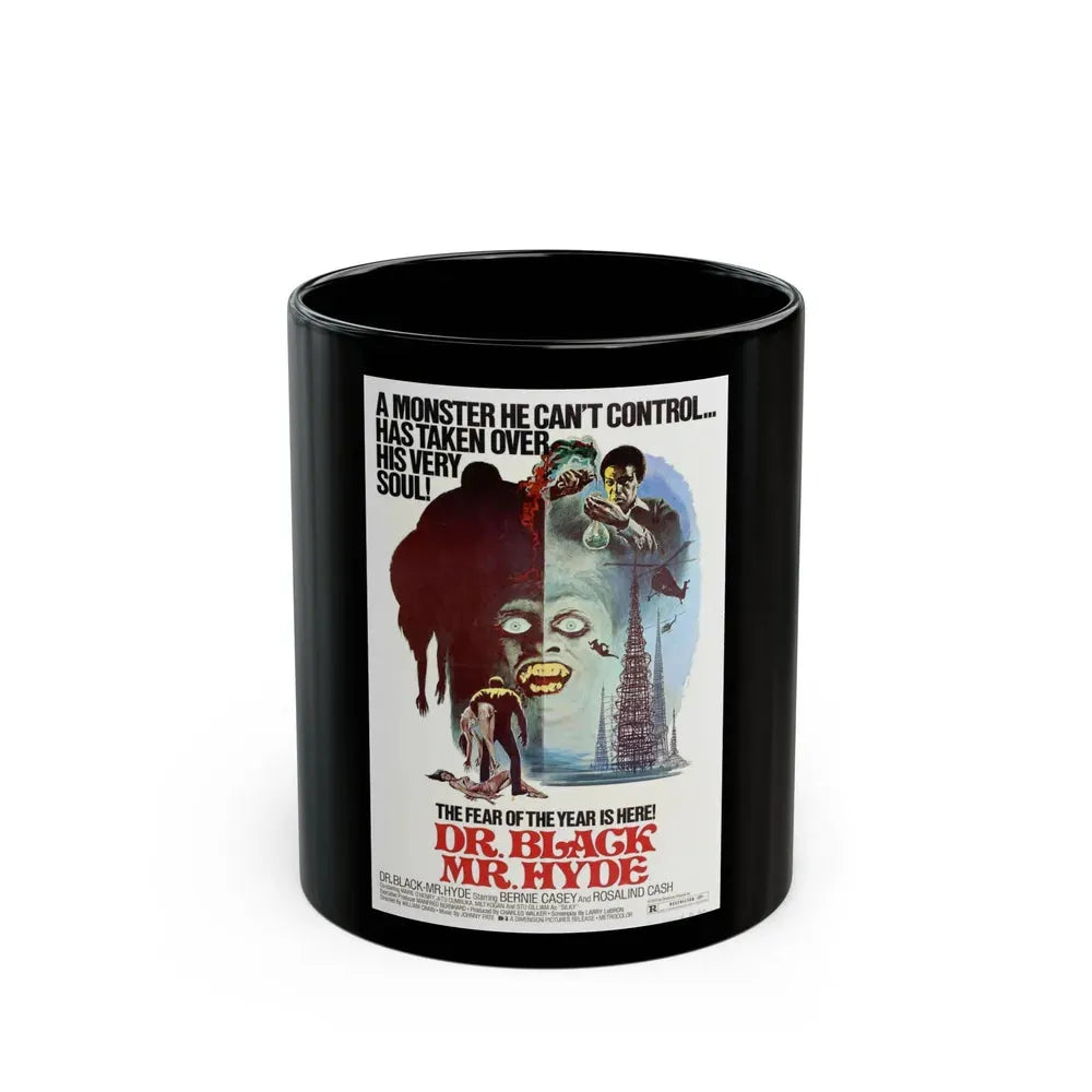 DR. BLACK MR. HYDE 1976 Movie Poster - Black Coffee Mug 11oz - Go Mug Yourself