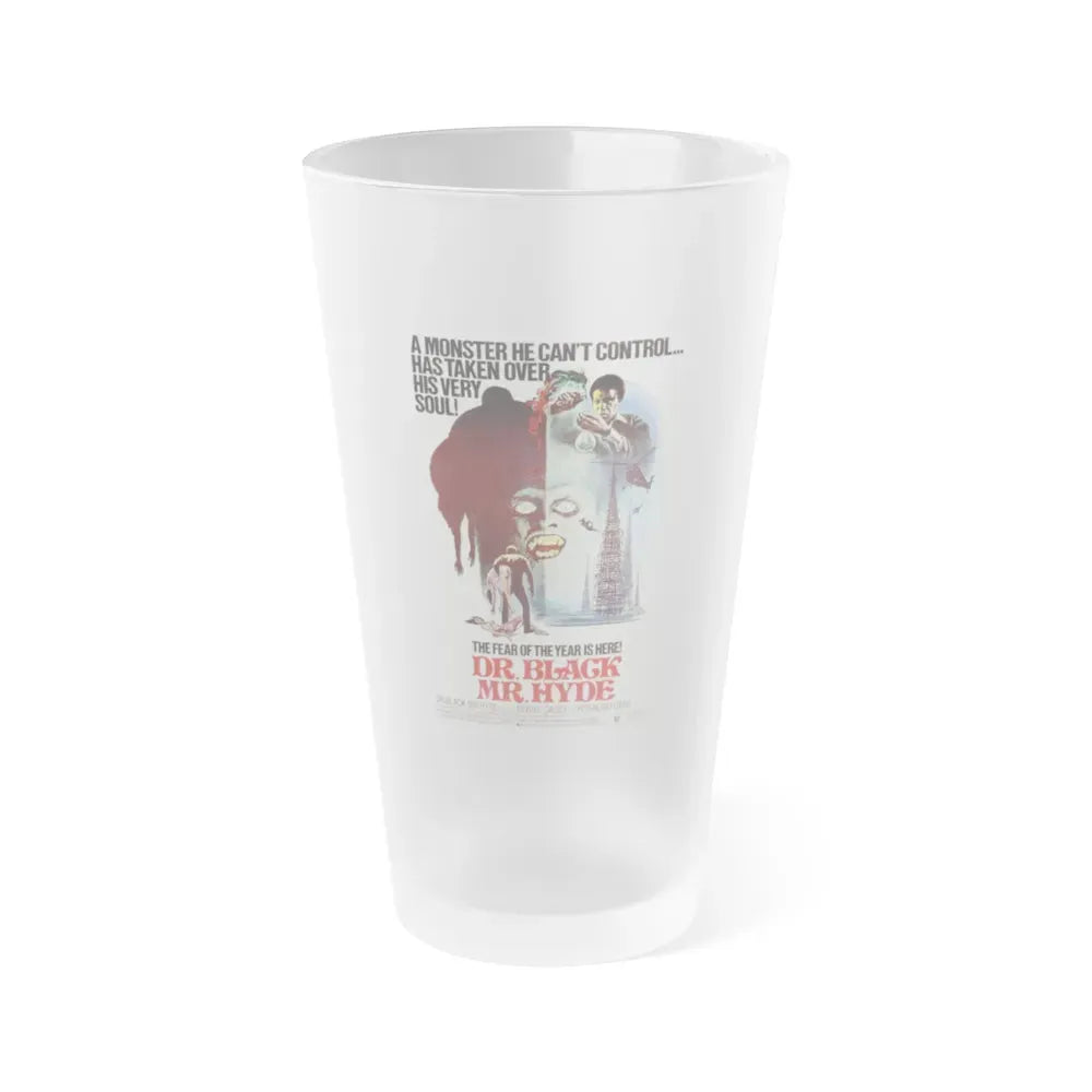 DR. BLACK MR. HYDE 1976 Movie Poster - Frosted Pint Glass 16oz 16oz Frosted - Go Mug Yourself