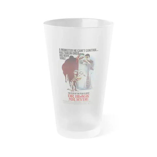 DR. BLACK MR. HYDE 1976 Movie Poster - Frosted Pint Glass 16oz 16oz Frosted - Go Mug Yourself