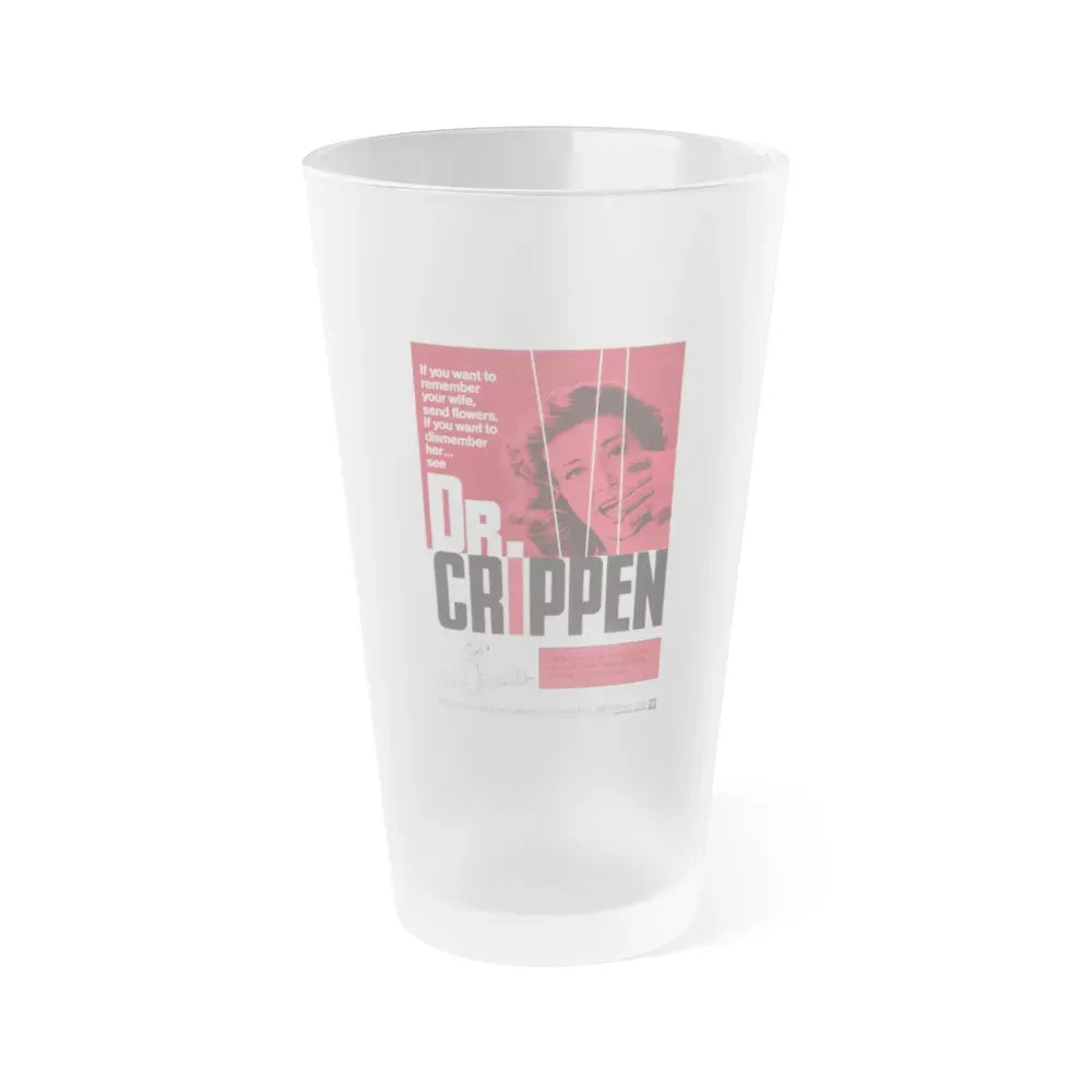 DR. CRIPPEN 1962 Movie Poster - Frosted Pint Glass 16oz 16oz Frosted - Go Mug Yourself