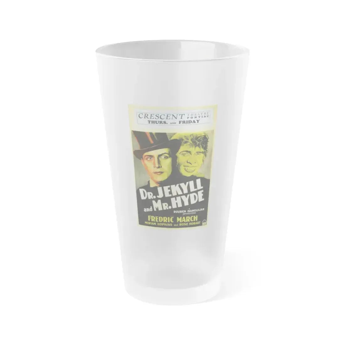 DR. JEKYLL AND MR. HYDE (3) 1931 Movie Poster - Frosted Pint Glass 16oz 16oz Frosted - Go Mug Yourself