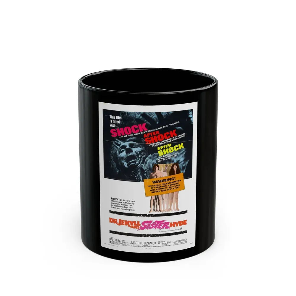 DR. JEKYLL AND SISTER HYDE 1971 Movie Poster - Black Coffee Mug 11oz - Go Mug Yourself