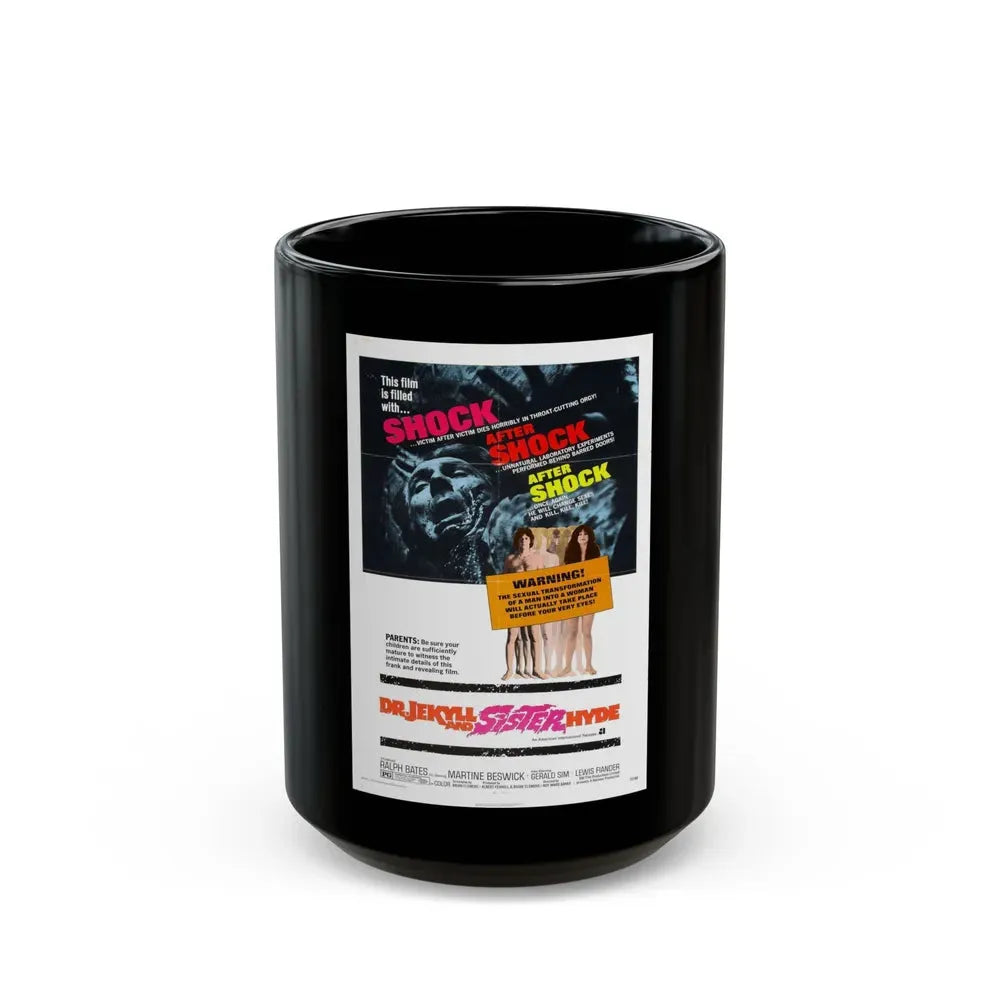 DR. JEKYLL AND SISTER HYDE 1971 Movie Poster - Black Coffee Mug 15oz - Go Mug Yourself