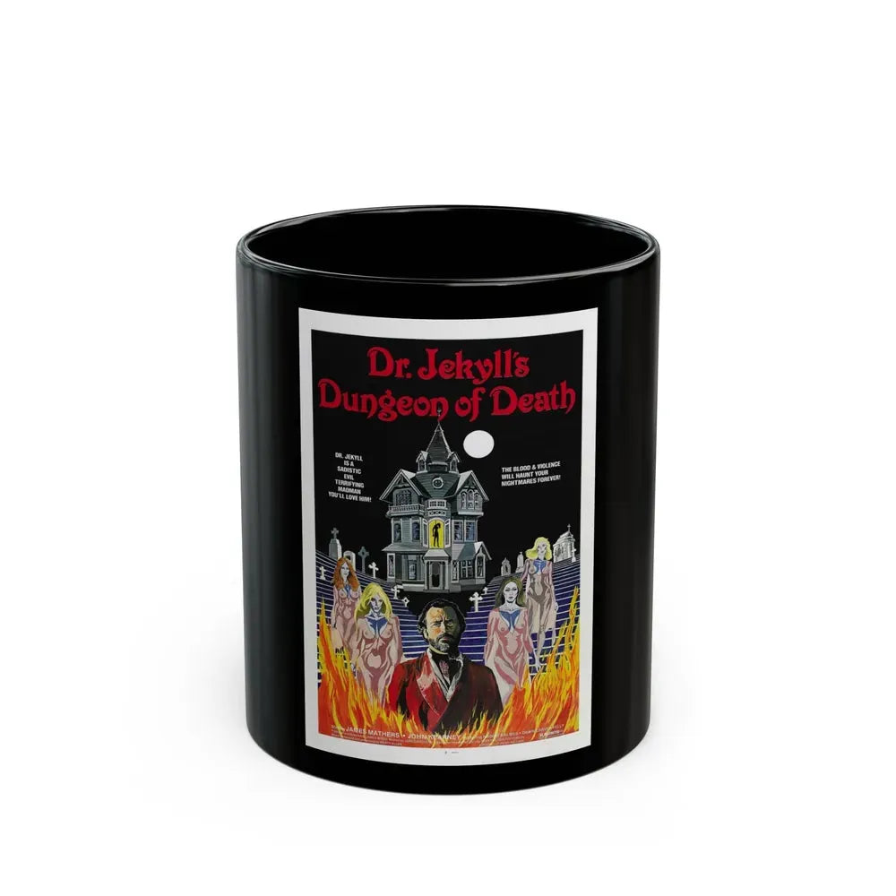 DR. JEKYLL'S DUNGEON OF DEATH 1979 Movie Poster - Black Coffee Mug 11oz - Go Mug Yourself