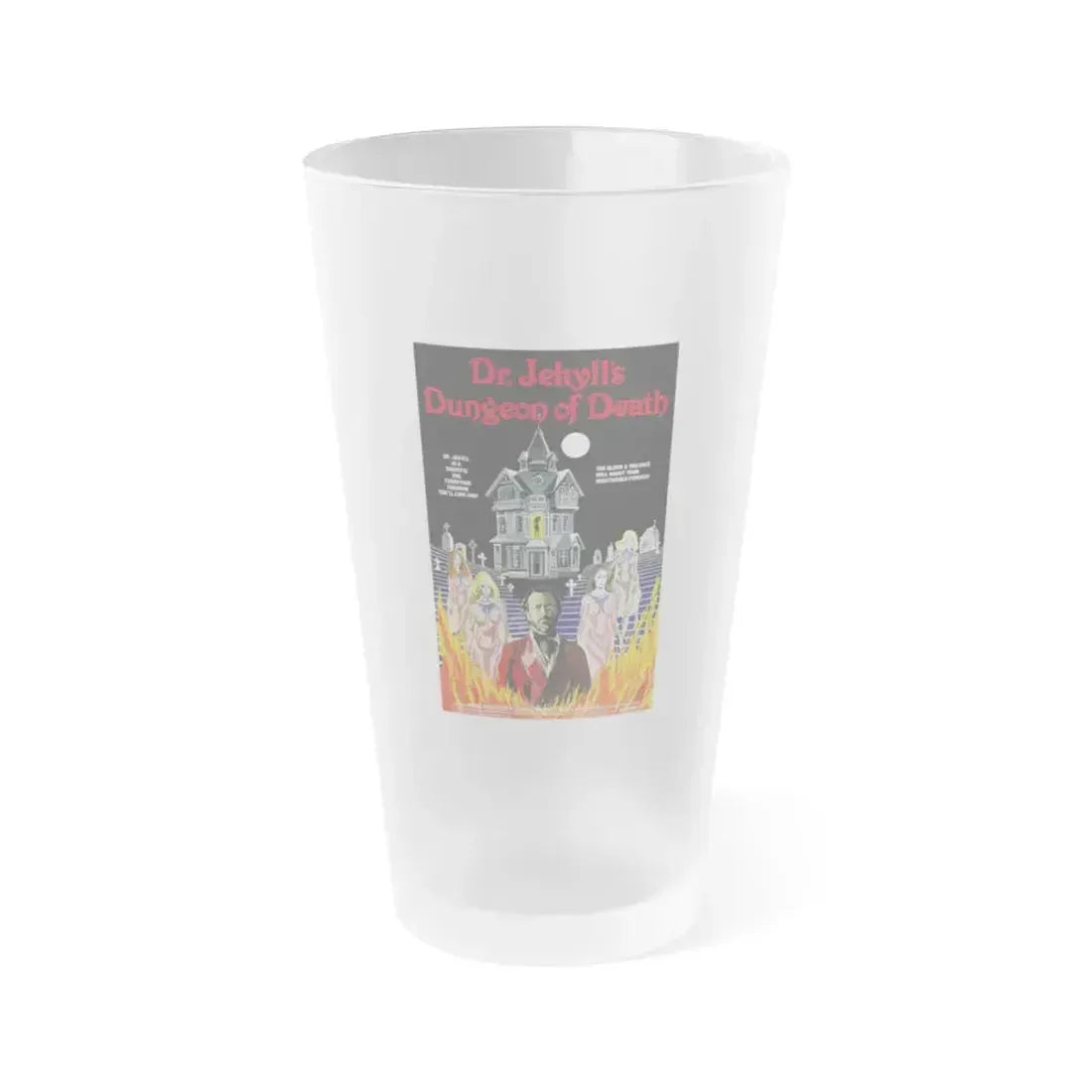DR. JEKYLL'S DUNGEON OF DEATH 1979 Movie Poster - Frosted Pint Glass 16oz 16oz Frosted - Go Mug Yourself