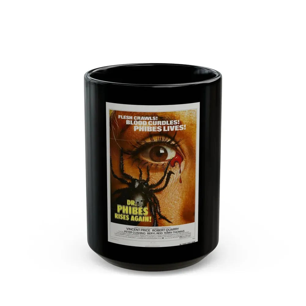 DR. PHIBES RISES AGAIN! 1972 Movie Poster - Black Coffee Mug 15oz - Go Mug Yourself