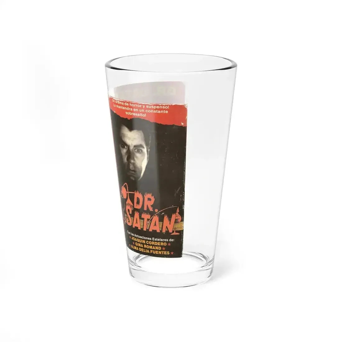 DR SATAN (VHS COVER) Pint Glass 16oz - Go Mug Yourself