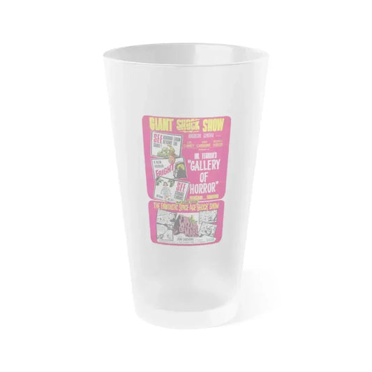 DR. TERROR'S GALLERY OF HORRORS + THE WIZARD OF MARS 1967 Movie Poster - Frosted Pint Glass 16oz 16oz Frosted - Go Mug Yourself