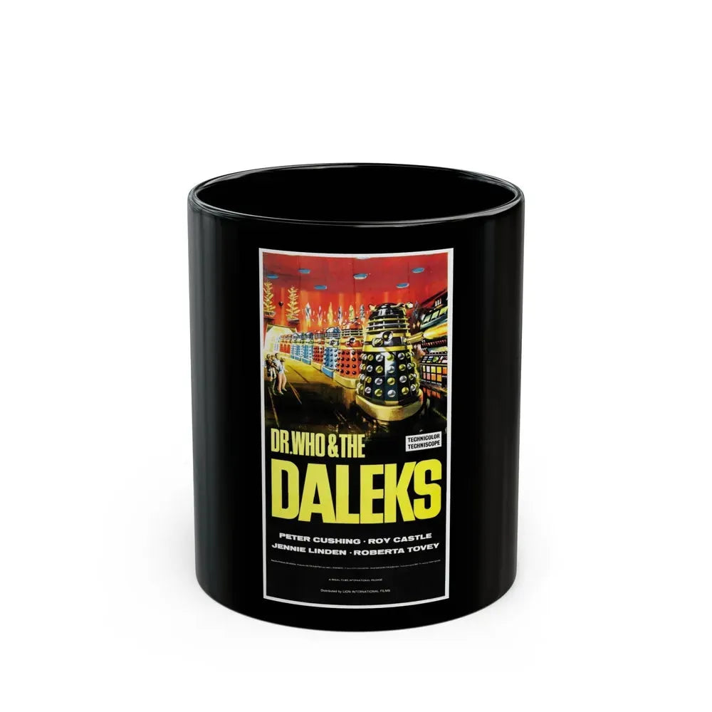 DR. WHO & THE DALEKS 1965 Movie Poster - Black Coffee Mug 11oz - Go Mug Yourself