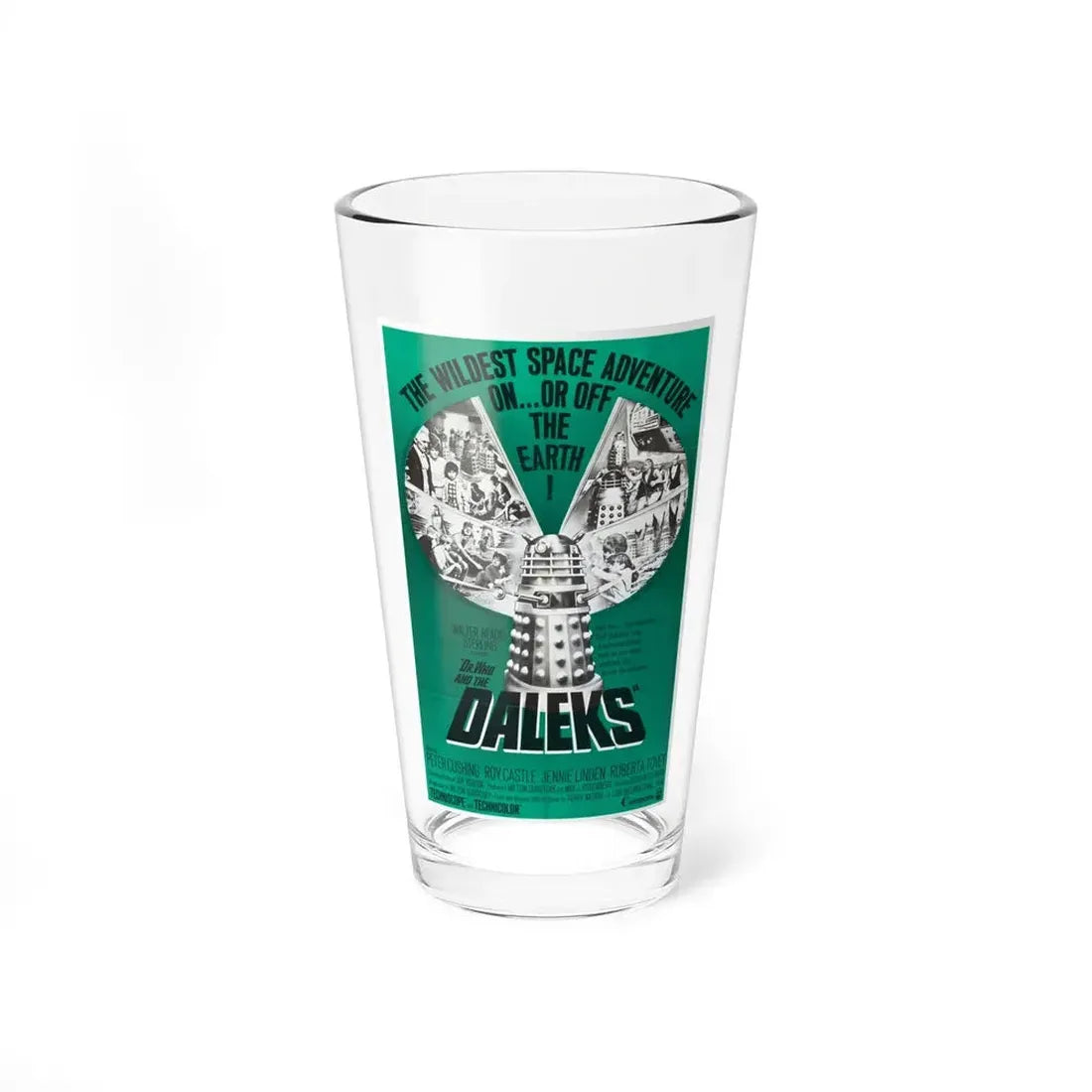 DR. WHO & THE DALEKS (2) 1965 Movie Poster - Pint Glass 16oz 16oz - Go Mug Yourself