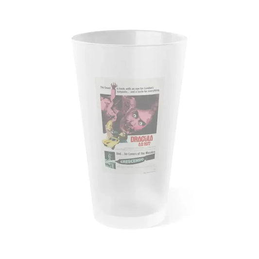 DRACULA A.D. 1972 + CRESCENDO Movie Poster - Frosted Pint Glass 16oz 16oz Frosted - Go Mug Yourself