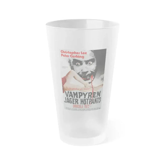 DRACULA A.D. 1972 (DANISH) Movie Poster - Frosted Pint Glass 16oz 16oz Frosted - Go Mug Yourself