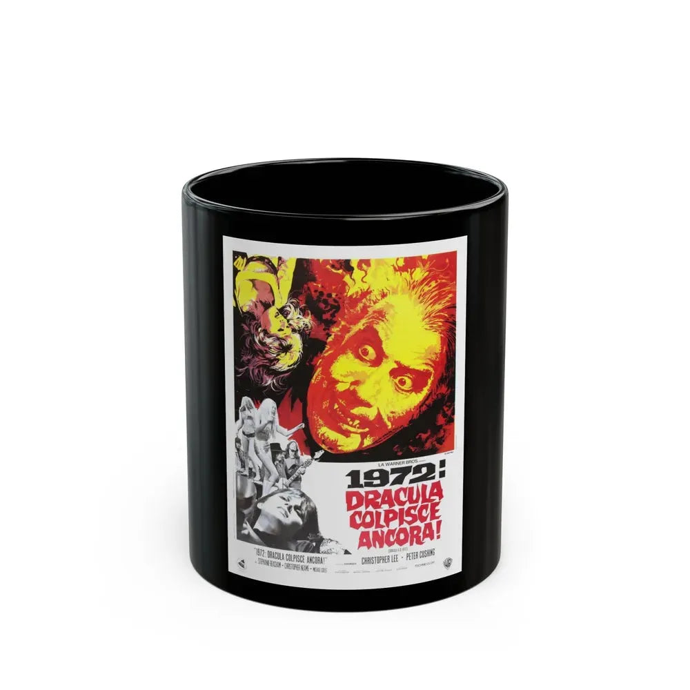 DRACULA A.D. 1972 (ITALIAN) 2 Movie Poster - Black Coffee Mug 11oz - Go Mug Yourself