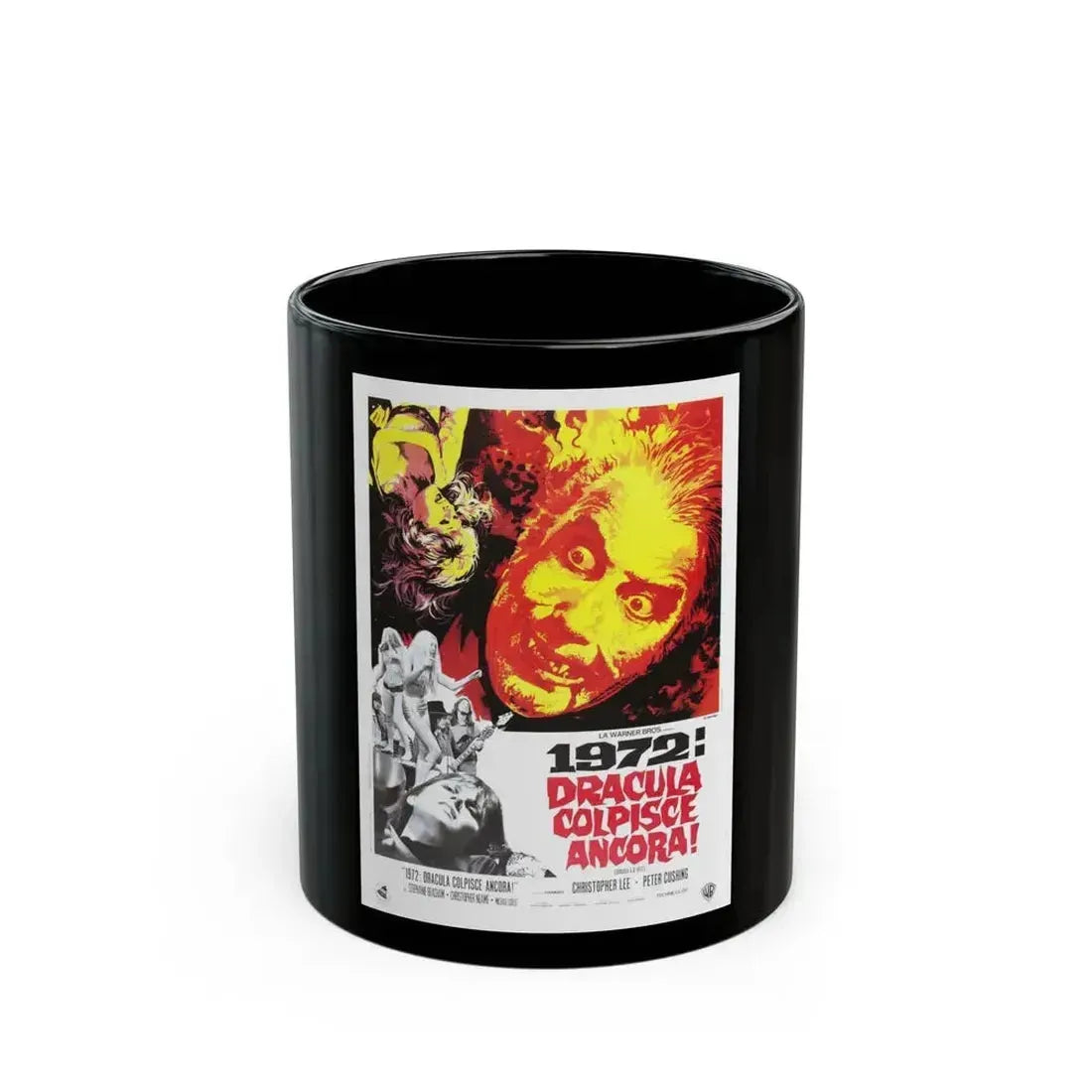 DRACULA A.D. 1972 (ITALIAN) 2 Movie Poster - Black Coffee Mug 11oz - Go Mug Yourself