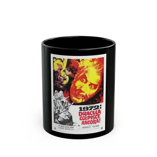 DRACULA A.D. 1972 (ITALIAN) 2 Movie Poster - Black Coffee Mug 11oz - Go Mug Yourself