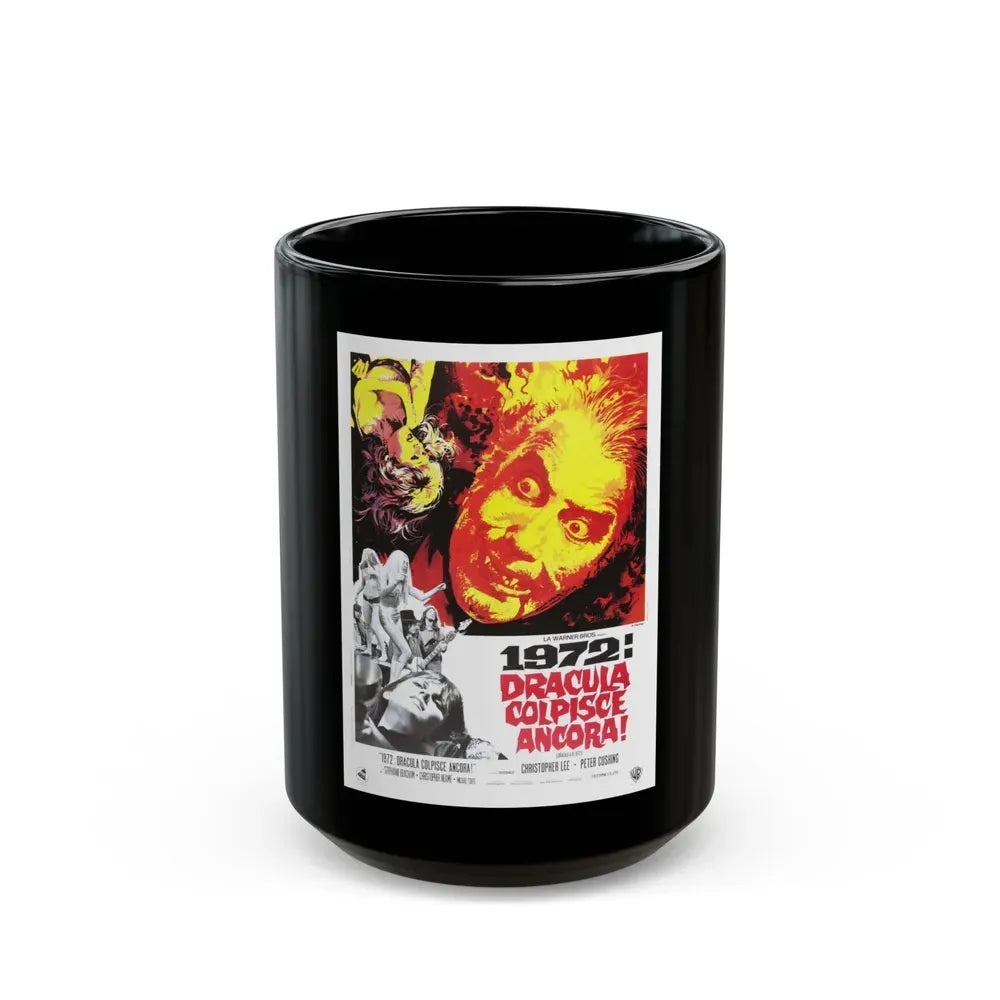 DRACULA A.D. 1972 (ITALIAN) 2 Movie Poster - Black Coffee Mug 15oz - Go Mug Yourself