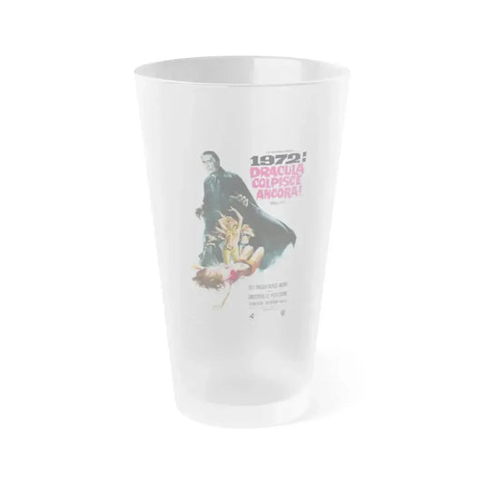 DRACULA A.D. 1972 (ITALIAN) Movie Poster - Frosted Pint Glass 16oz 16oz Frosted - Go Mug Yourself