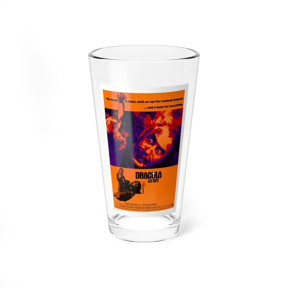 DRACULA A.D. 1972 Movie Poster - Pint Glass 16oz 16oz - Go Mug Yourself