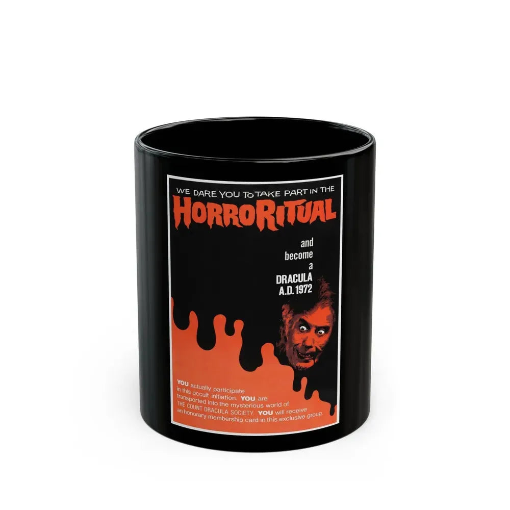 DRACULA A.D. 1972 (TEASER) Movie Poster - Black Coffee Mug 11oz - Go Mug Yourself