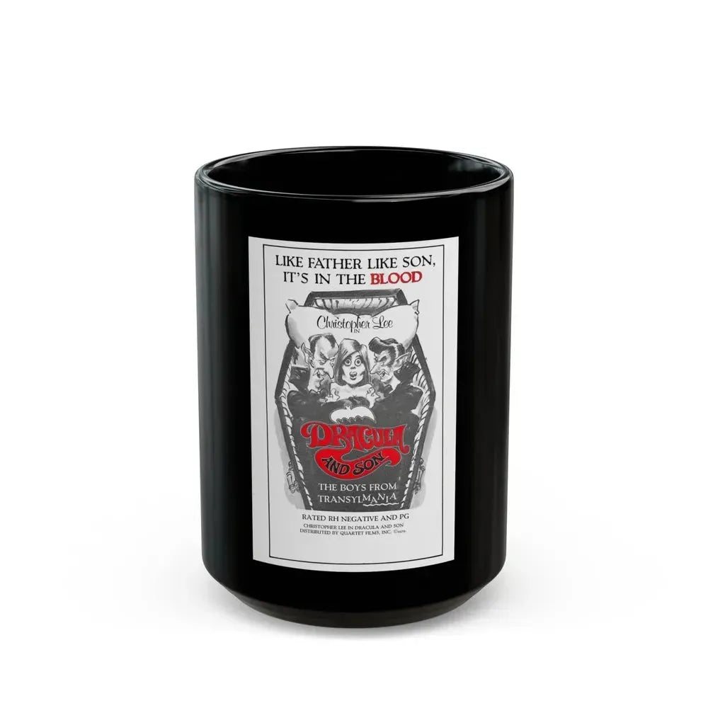 DRACULA AND SON 1976 Movie Poster - Black Coffee Mug 15oz - Go Mug Yourself