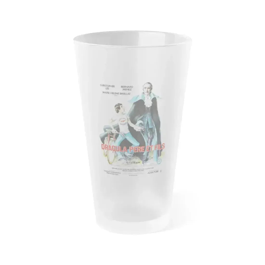 DRACULA AND SON (FRENCH) 1976 Movie Poster - Frosted Pint Glass 16oz 16oz Frosted - Go Mug Yourself