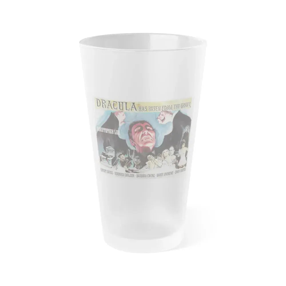 DRACULA HAS RISEN FROM THE GRAVE 1968 Movie Poster - Frosted Pint Glass 16oz 16oz Frosted - Go Mug Yourself