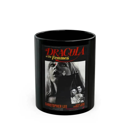 DRACULA HAS RISEN FROM THE GRAVE (FRENCH) 1968 Movie Poster - Black Coffee Mug 11oz - Go Mug Yourself