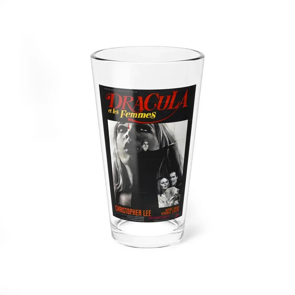 DRACULA HAS RISEN FROM THE GRAVE (FRENCH) 1968 Movie Poster - Pint Glass 16oz 16oz - Go Mug Yourself
