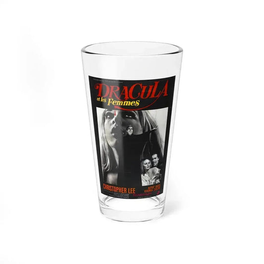 DRACULA HAS RISEN FROM THE GRAVE (FRENCH) 1968 Movie Poster - Pint Glass 16oz 16oz - Go Mug Yourself