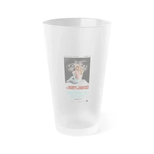 DRACULA HAS RISEN FROM THE GRAVE (ITALIAN) 1968 Movie Poster - Frosted Pint Glass 16oz 16oz Frosted - Go Mug Yourself