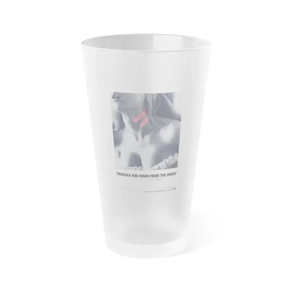 DRACULA HAS RISEN FROM THE GRAVE (TEASER) 1968 Movie Poster - Frosted Pint Glass 16oz 16oz Frosted - Go Mug Yourself