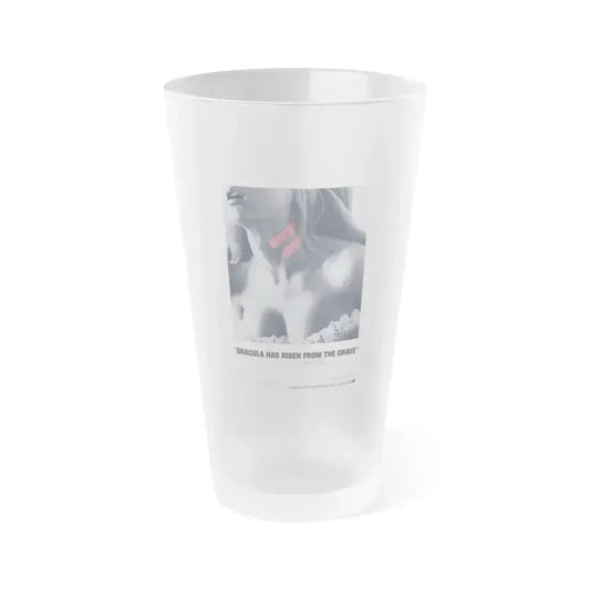 DRACULA HAS RISEN FROM THE GRAVE (TEASER) 1968 Movie Poster - Frosted Pint Glass 16oz 16oz Frosted - Go Mug Yourself
