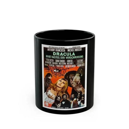 DRACULA IN THE CASTLE OF BLOOD 1969 Movie Poster - Black Coffee Mug 11oz - Go Mug Yourself