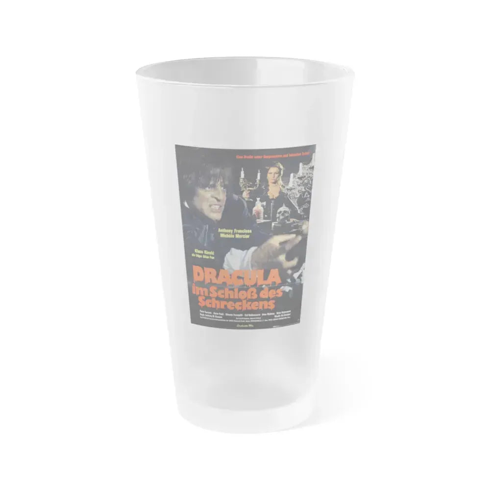 DRACULA IN THE CASTLE OF BLOOD (GERMAN) 1969 Movie Poster - Frosted Pint Glass 16oz 16oz Frosted - Go Mug Yourself