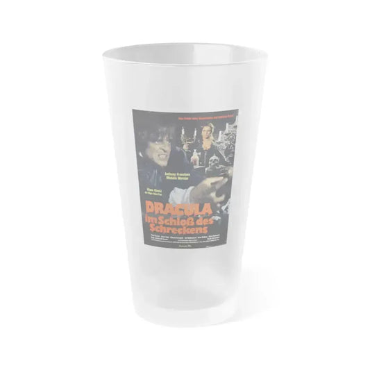 DRACULA IN THE CASTLE OF BLOOD (GERMAN) 1969 Movie Poster - Frosted Pint Glass 16oz 16oz Frosted - Go Mug Yourself