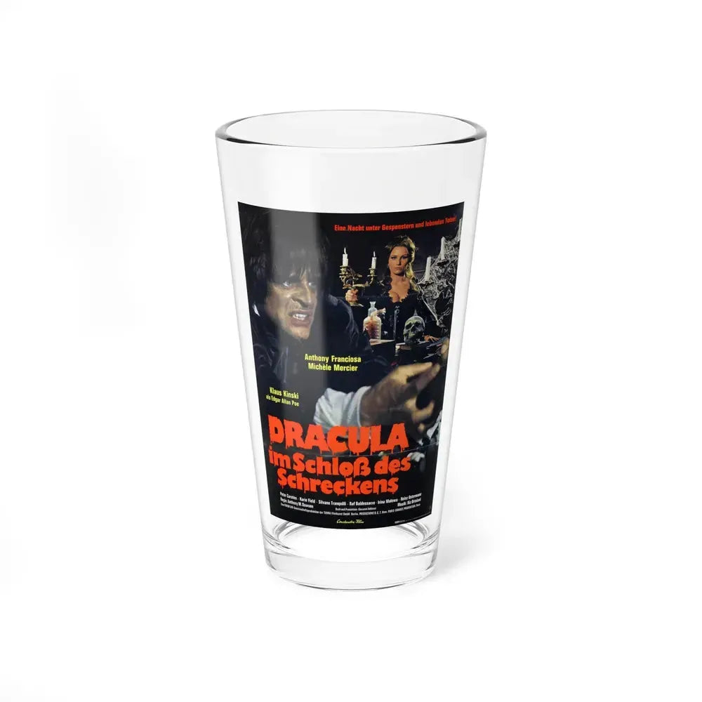 DRACULA IN THE CASTLE OF BLOOD (GERMAN) 1969 Movie Poster - Pint Glass 16oz 16oz - Go Mug Yourself