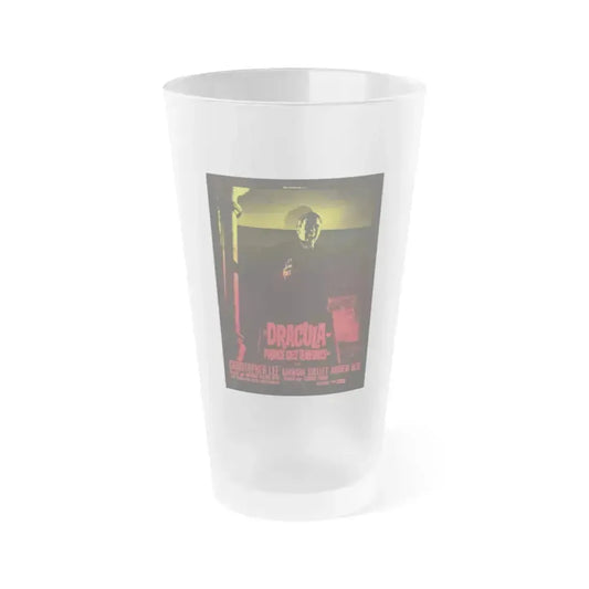 DRACULA PRINCE OF DARKNESS (FRENCH) 1966 Movie Poster - Frosted Pint Glass 16oz 16oz Frosted - Go Mug Yourself
