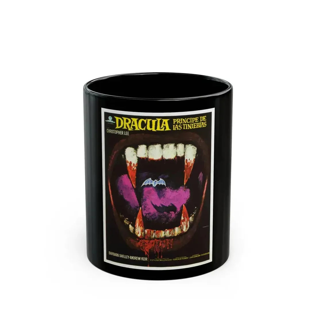 DRACULA PRINCE OF DARKNESS (SPANISH) 1966 Movie Poster - Black Coffee Mug 11oz - Go Mug Yourself